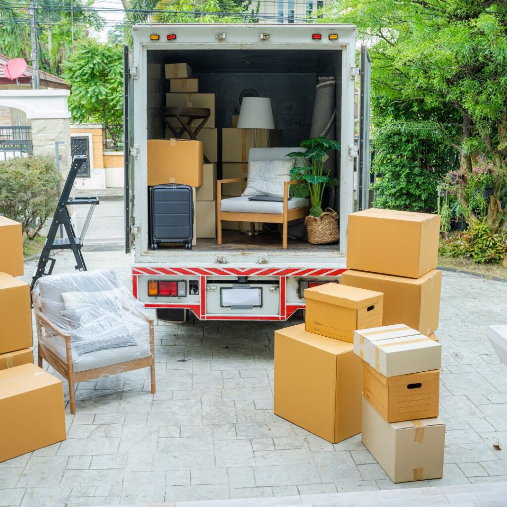 Cajas de mudanza preparadas